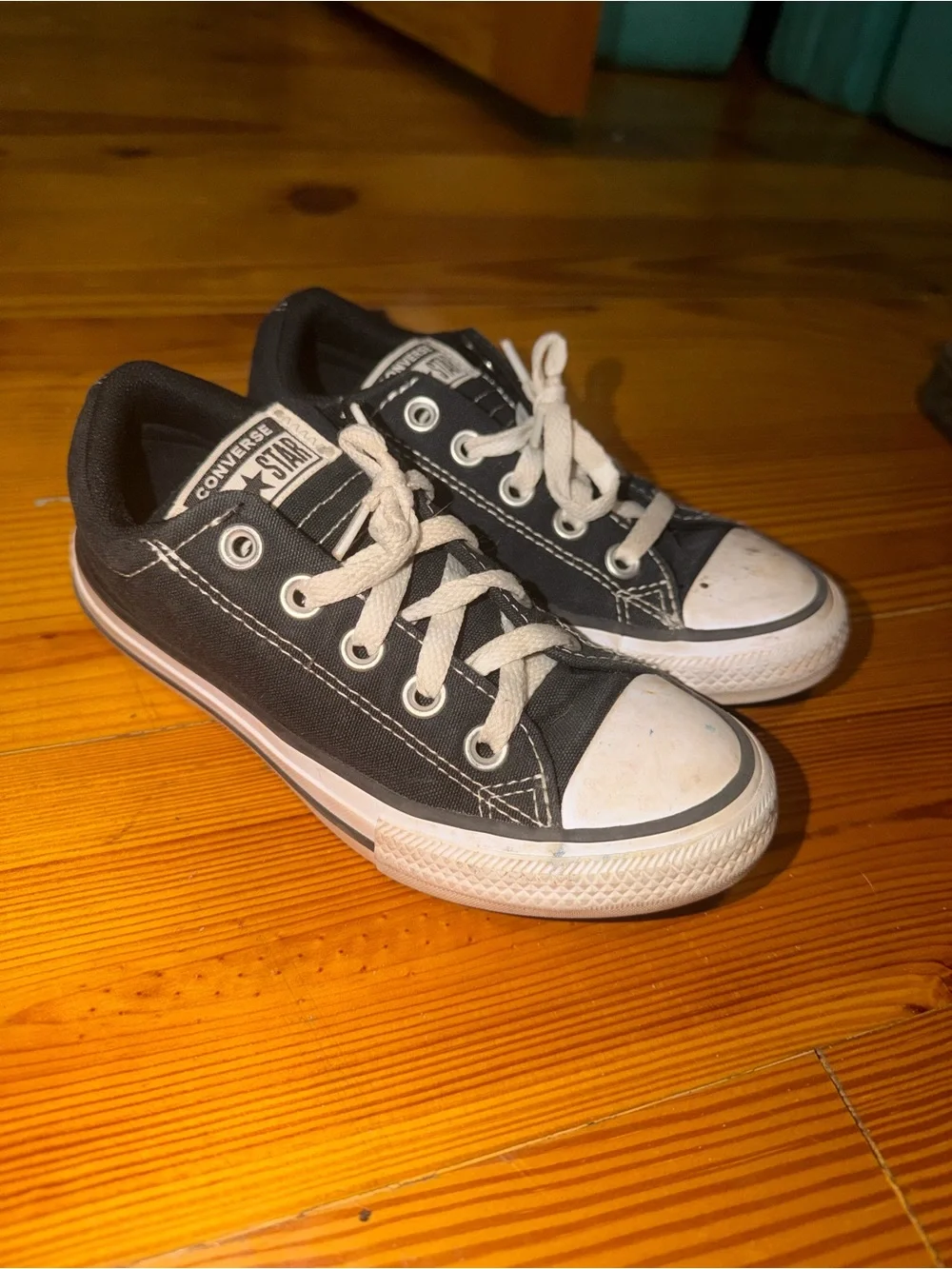 Converse Kids Black and White Low Top Sneakers